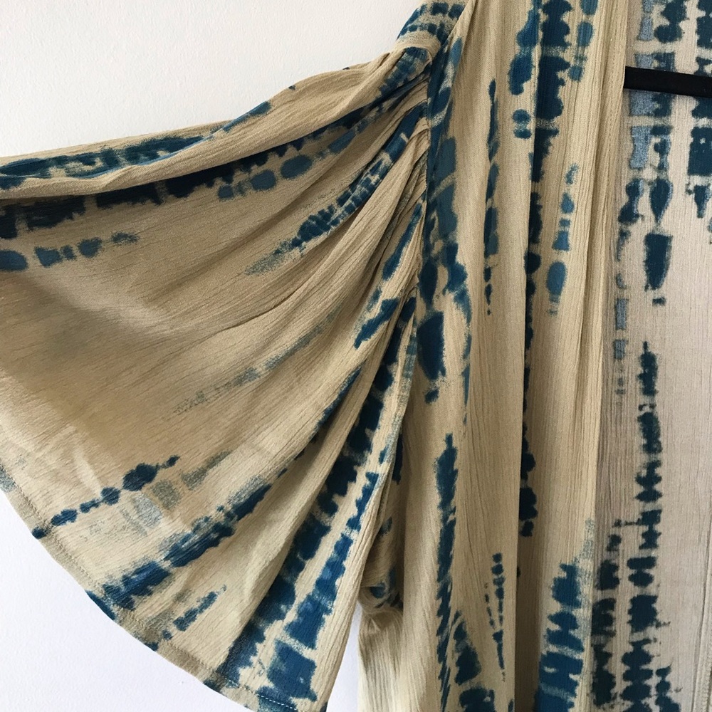 Maurices Tie Dye Flutter Sleeve Open Kimono, NWT - Picture 7 of 10